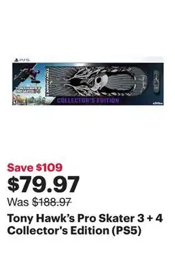 Best Buy Tony Hawk's Pro Skater 3 + 4 Collector's Edition (PS5) offer