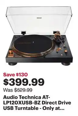 Best Buy Audio Technica AT-LP120XUSB-BZ Direct Drive USB Turntable - Only at Best Buy offer