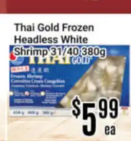 Nations Fresh Foods Thai Gold Frozen Headless White Shrimp 31/40 offer