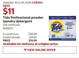 Costco Tide Professional powder laundry detergent offer