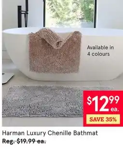 Kitchen Stuff Plus Harman Luxury Chenille Bathmat offer
