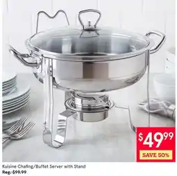 Kitchen Stuff Plus Kuisine Chafing/Buffet Server with Stand offer