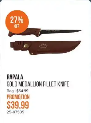 Sail Gold Medallion Fillet Knife offer