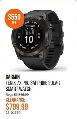 Sail Fēnix 7x Pro Sapphire Solar Smart Watch offer