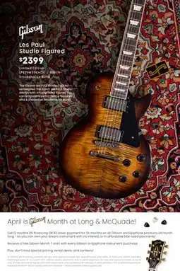Long & McQuade Les Paul Studio Figured offer