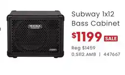 Long & McQuade Mesa Boogie Subway 1x12 Bass Cabinet offer