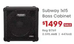 Long & McQuade Mesa Boogie Subway 1x15 Bass Cabinet offer