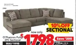 Surplus Furniture O'Phannon Putty 2Pc Sectional offer