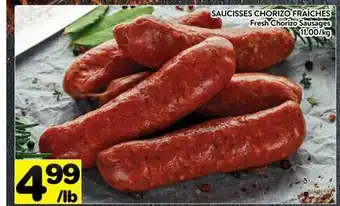 Supermarché PA SAUCISSES CHORIZO FRAÎCHES | Fresh Chorizo Sausages offer