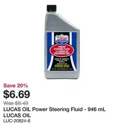 Bumper to Bumper LUCAS OIL Power Steering Fluid offer