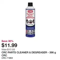Bumper to Bumper CRC PARTS CLEANER & DEGREASER offer
