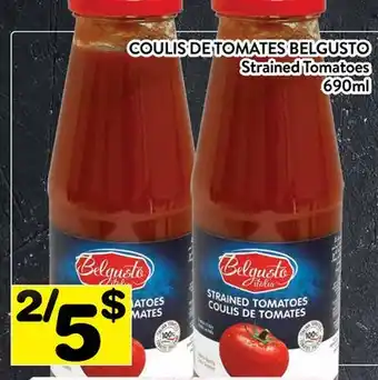Supermarché PA COULIS DE TOMATES BELGUSTO | Strained Tomatoes offer