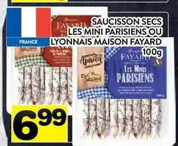 Supermarché PA SAUCISSON SECS LES MINI PARISIENS OU LYONNAIS MAISON FAYARD offer