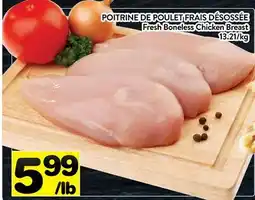Supermarché PA POITRINE DE POULET FRAIS DÉSOSSÉE | Fresh Boneless Chicken Breast offer