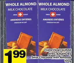Supermarché PA CHOCOLAT SUISSE AVEC AMANDES | Swiss Chocolate with Almonds offer