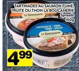 Supermarché PA TARTINADES AU SAUMON FUMÉ, TRUITE OU THON LA BOUCANERIE | Spreads offer