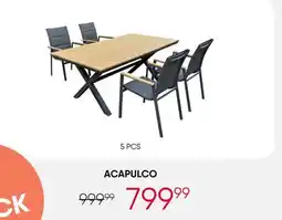 Meubles RD Acapulco - Outdoor Polywood and Aluminum Table with 4 Chairs offer