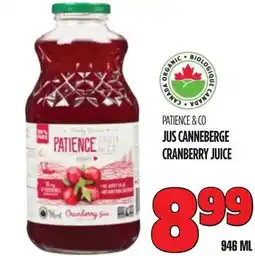 Marches Tau JUS CANNEBERGE PATIENCE & CO offer