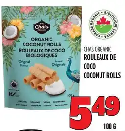 Marches Tau ROULEAUX DE COCO COCONUT ROLLS CHAS ORGANIC offer