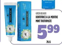 Marches Tau DENTIFRICE A LA MENTHE GREENBEAVER offer