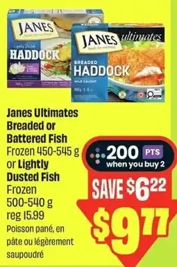 FreshCo Janes ultimates breaded or battered fish or lightly dusted fish offer