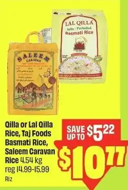FreshCo Qilla or lal qilla rice, taj foods basmati rice, saleem caravan rice offer