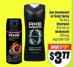 FreshCo Axe deodorant or body spray shampoo or bodywash offer