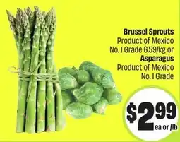 FreshCo Brussel Sprouts or asparagus offer