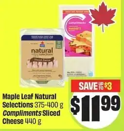 FreshCo Maple leaf natural selections compliments sliced cheese offer