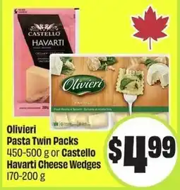 FreshCo Olivieri pasta twin packs or castello havarti cheese wedges offer