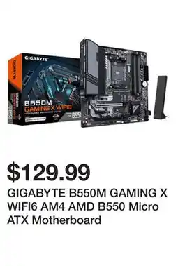 Newegg GIGABYTE B550M GAMING X WIFI6 AM4 AMD B550 Micro ATX Motherboard offer