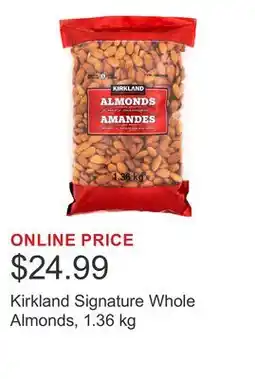 Costco Kirkland Signature Whole Almonds offer