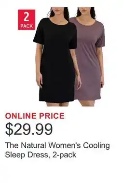 Costco The Natural Women's Cooling Sleep Dress, 2-pack offer
