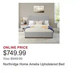 Costco Northridge Home Amelia Upholstered Bed offer