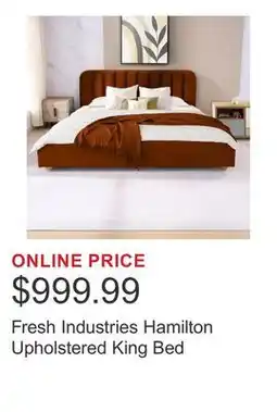 Costco Fresh Industries Hamilton Upholstered King Bed offer