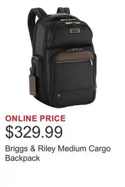 Costco Briggs & Riley Medium Cargo Backpack offer