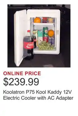 Costco Koolatron P75 Kool Kaddy 12V Electric Cooler with AC Adapter offer