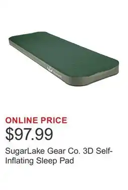 Costco SugarLake Gear Co. 3D Self-Inflating Sleep Pad offer