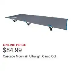 Costco Cascade Mountain Ultralight Camp Cot offer