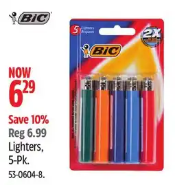 Canadian Tire Bic Lighters, 5-Pk offer