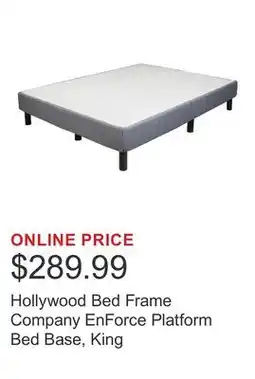 Costco Hollywood Bed Frame Company EnForce Platform Bed Base, King offer