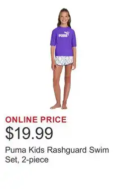 Costco Puma Kids Rashguard Swim Set, 2-piece offer