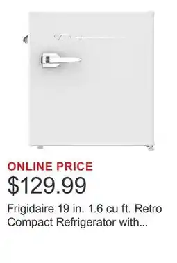 Costco Frigidaire 19 in. 1.6 cu ft. Retro Compact Refrigerator with Built-in Side Bottle Opener offer