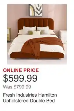 Costco Fresh Industries Hamilton Upholstered Double Bed offer