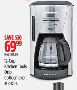 Canadian Tire Black & Decker 12-Cup Kitchen Tools Drip Coffeemaker offer