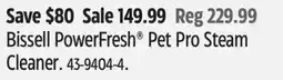 Canadian Tire Bissell PowerFresh Pet Pro Steam Cleaner offer