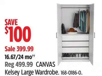 Canadian Tire CANVAS Kelsey Large Wardrobe offer
