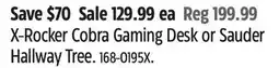 Canadian Tire X-Rocker Cobra Gaming Desk or Sauder Hallway Tree offer