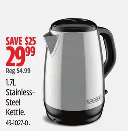 Canadian Tire Black & Decker 1.7L Stainless-Steel Kettle offer