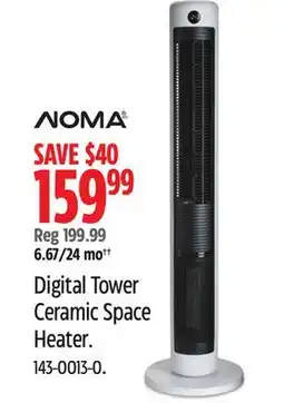 Canadian Tire Noma Digital Tower Ceramic Space Heater offer